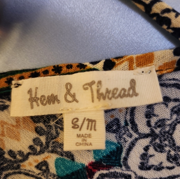 Boho Vibes Hem & Thread Aztec Kimono and Coordinating Necklace Set - Picture 2 of 10